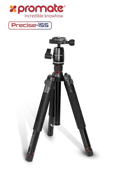 PROMATE 3-Way, 5-Section Precision Head Tripod 42 - 153cm Height adjustment