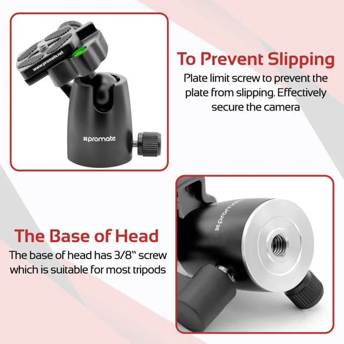 PROMATE 3-Way, 5-Section Precision Head Tripod 42 - 153cm Height adjustment - LX2001 - Homewares, Outdoor, Phone Accessories, Cases, Speakers, Headphones + More -