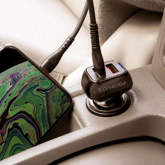 PROMATE 30W Dual USB Car Charger w/ Qualcomm Quick Charge SCUD-30.BLK - LX2001 - Homewares, Outdoor, Phone Accessories, Cases, Speakers, Headphones + More -