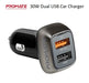 PROMATE 30W Dual USB Car Charger w/ Qualcomm Quick Charge SCUD-30.BLK - LX2001 - Homewares, Outdoor, Phone Accessories, Cases, Speakers, Headphones + More -