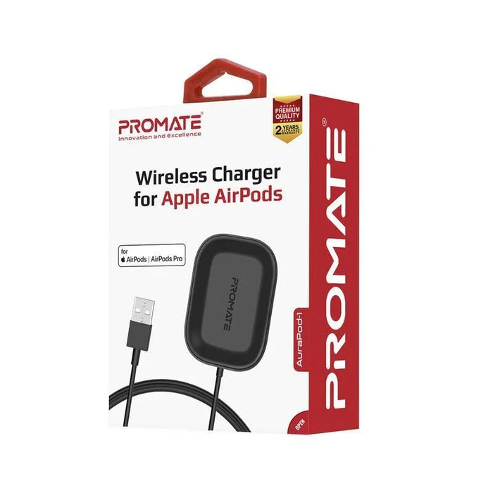 PROMATE 5W Anti-Slip Qi Wireless Charging Dock for Apple Airpods - Black AURAPOD-1.BLK - LX2001 - Homewares, Outdoor, Phone Accessories, Cases, Speakers, Headphones + More -