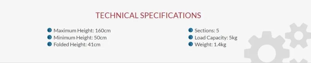 Promate Precise 160 Premium Professional Anodized Aluminium Travel Tripod PRECISE-160 - LX2001 - Homewares, Outdoor, Phone Accessories, Cases, Speakers, Headphones + More -