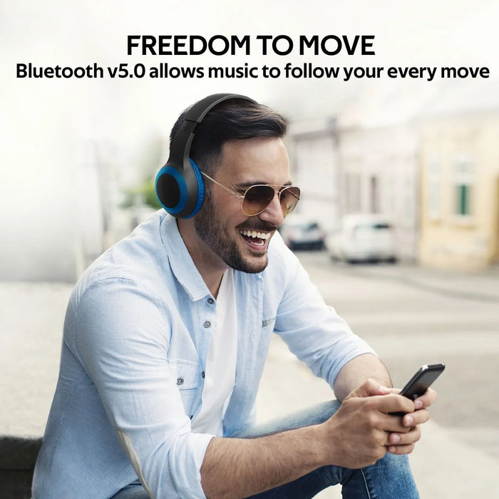 PROMATE Deep Bass Bluetooth Wireless Over-Ear Headphones - Blue LABOCA.BL - LX2001 - Homewares, Outdoor, Phone Accessories, Cases, Speakers, Headphones + More -