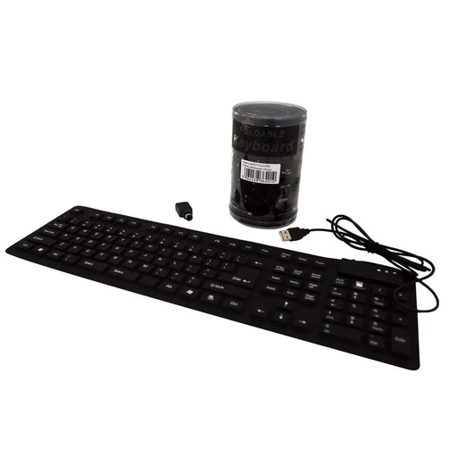 PROMATE Flexible USB Waterproof Keyboard - Black KEY-FOLDUSB02 - LX2001 - Homewares, Outdoor, Phone Accessories, Cases, Speakers, Headphones + More -