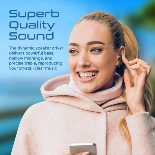 PROMATE HD Bluetooth Earbuds w/ Intellitouch and Wireless 350mAh Case - Black - LX2001 - Homewares, Outdoor, Phone Accessories, Cases, Speakers, Headphones + More -