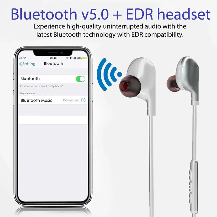 PROMATE HiFi Stereo In-Ear Magnetic Wireless Earbuds Earphones - White VITALLY-4.WHT - LX2001 - Homewares, Outdoor, Phone Accessories, Cases, Speakers, Headphones + More -