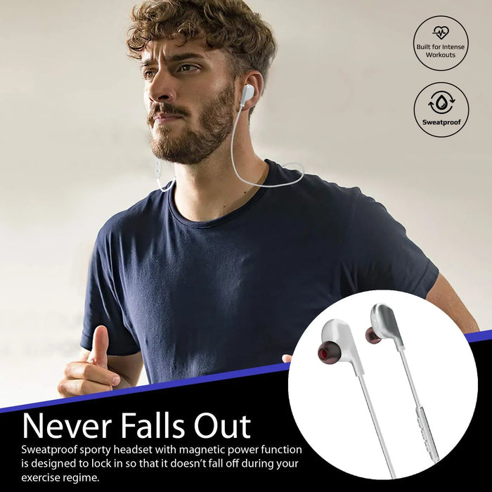 PROMATE HiFi Stereo In-Ear Magnetic Wireless Earbuds Earphones - White VITALLY-4.WHT - LX2001 - Homewares, Outdoor, Phone Accessories, Cases, Speakers, Headphones + More -
