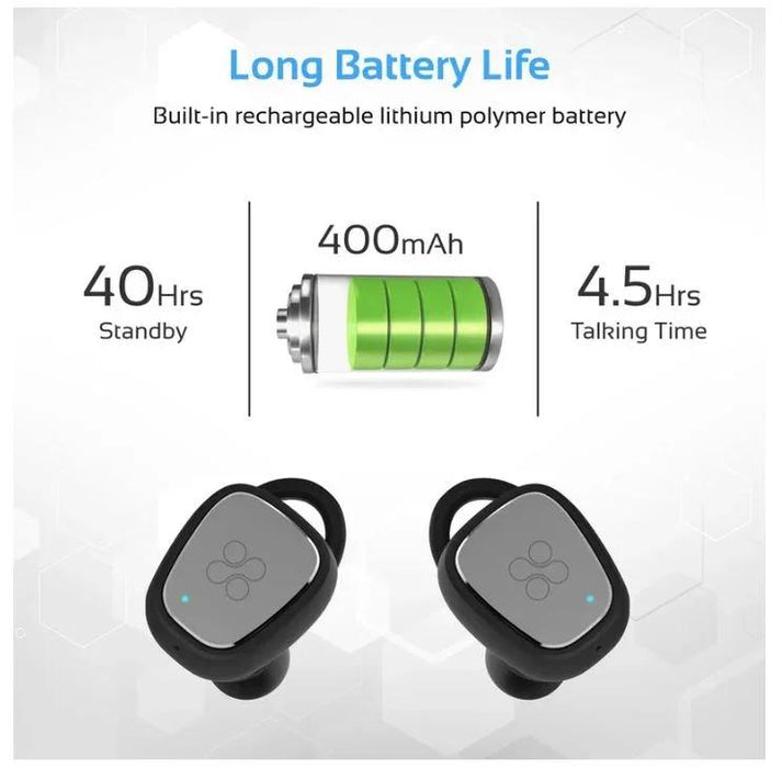 PROMATE True Stereo Bluetooth Earbuds w/ Portable Charging Case - White TRUEBLUE-2.WHT - LX2001 - Homewares, Outdoor, Phone Accessories, Cases, Speakers, Headphones + More -