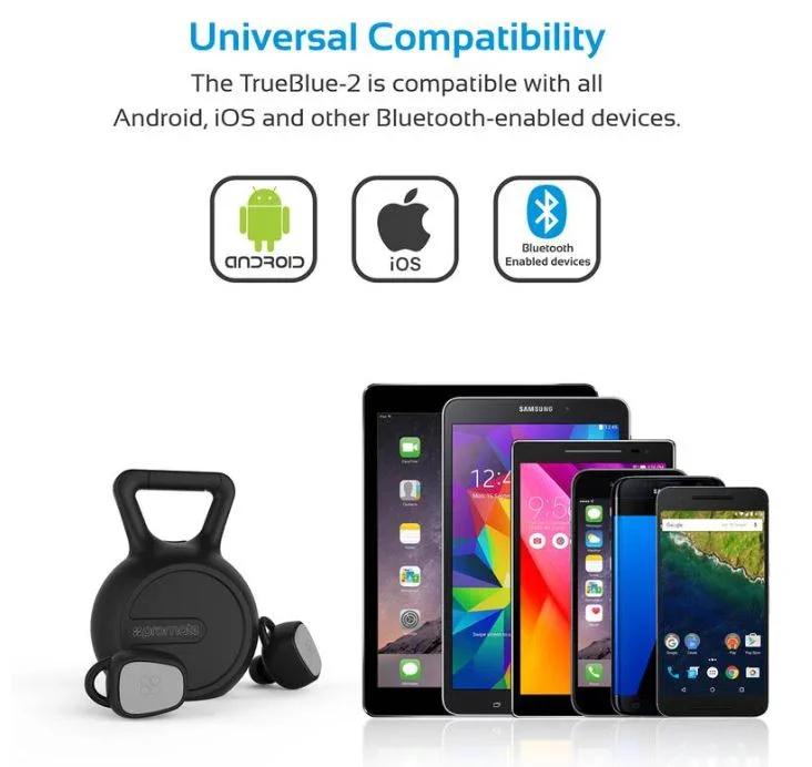PROMATE True Stereo Bluetooth Earbuds w/ Portable Charging Case - White TRUEBLUE-2.WHT - LX2001 - Homewares, Outdoor, Phone Accessories, Cases, Speakers, Headphones + More -