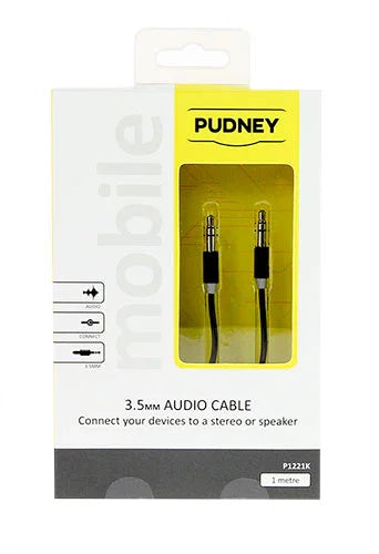 Pudney 3.5MM STEREO PLUG TO 3.5MM P1221K - LX2001 - Homewares, Outdoor, Phone Accessories, Cases, Speakers, Headphones + More -