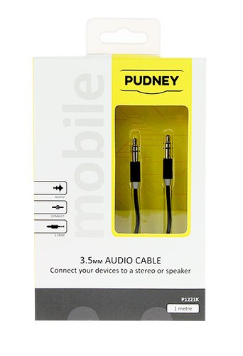 Pudney 3.5MM STEREO PLUG TO 3.5MM P1221K