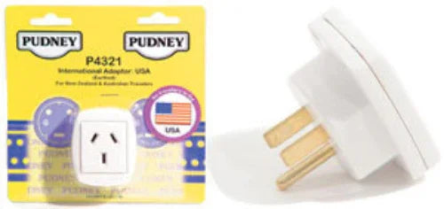 PUDNEY USA TRAVEL ADAPTOR P4321 - LX2001 - Homewares, Outdoor, Phone Accessories, Cases, Speakers, Headphones + More -