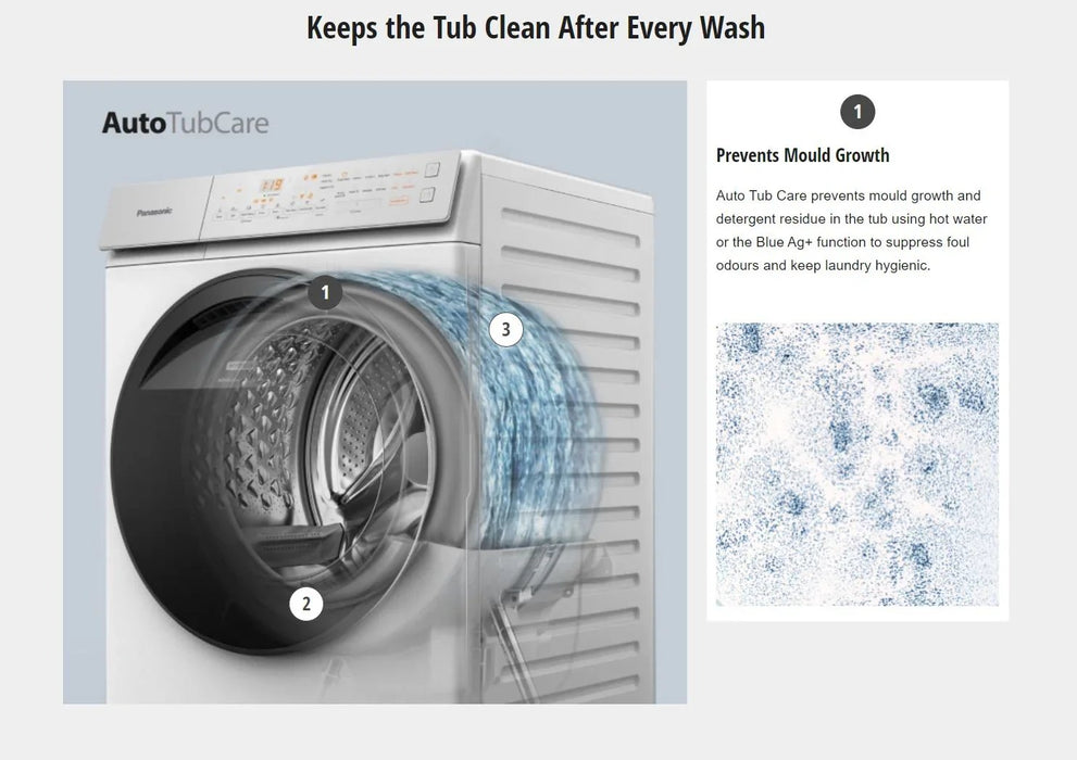 Panasonic 10kg Hygiene Dry Assist Front-loading Washing Machine NA-V10FR1WAU - LX2001 - Homewares, Outdoor, Phone Accessories, Cases, Speakers, Headphones + More -