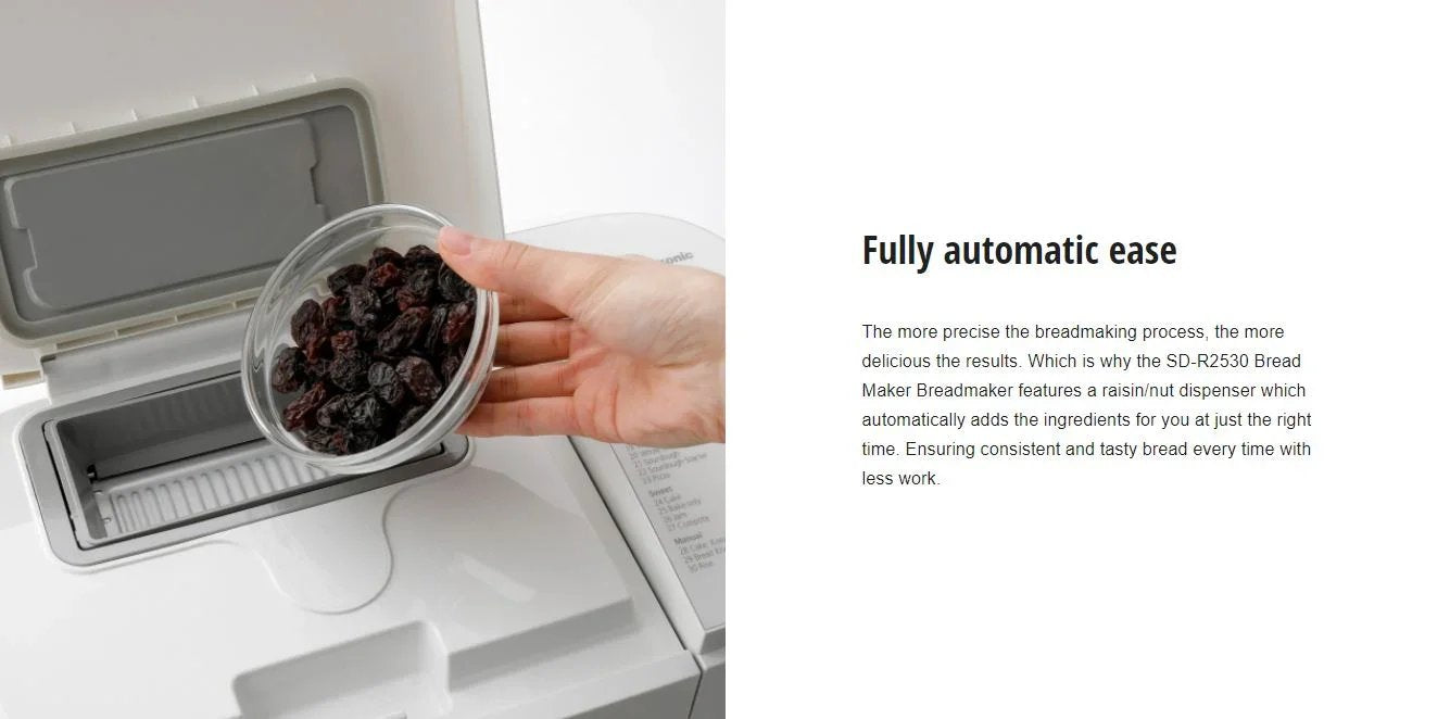 Panasonic Bread Maker Breadmaker - White SD-R2530WST - LX2001 - Homewares, Outdoor, Phone Accessories, Cases, Speakers, Headphones + More -