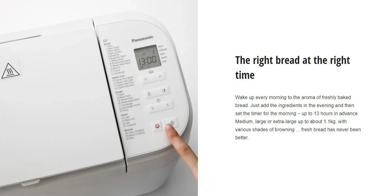 Panasonic Bread Maker Breadmaker - White SD-R2530WST - LX2001 - Homewares, Outdoor, Phone Accessories, Cases, Speakers, Headphones + More -