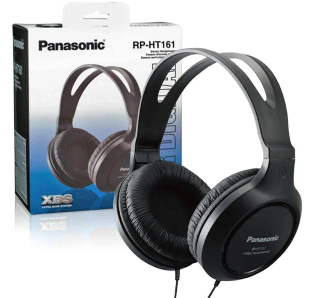 Panasonic RP-HT161 Wired Over-Ear Headphones - Black - LX2001 - Homewares, Outdoor, Phone Accessories, Cases, Speakers, Headphones + More -