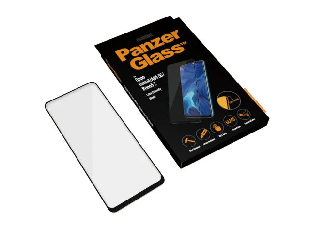 PanzerGlass Glass Screen Protector for Oppo Reno4 / A94 5G - Black - LX2001 - Homewares, Outdoor, Phone Accessories, Cases, Speakers, Headphones + More -