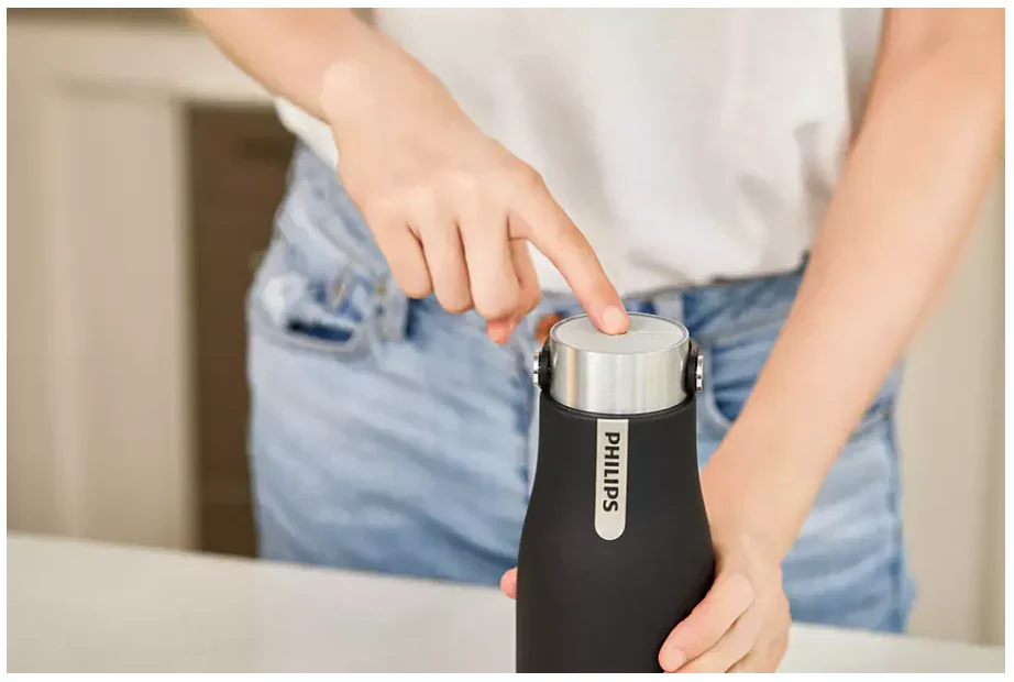 Philips GoZero Smart UV-C LED Purification Bottle 590ml - Black AWP2788BK - LX2001 - Homewares, Outdoor, Phone Accessories, Cases, Speakers, Headphones + More -