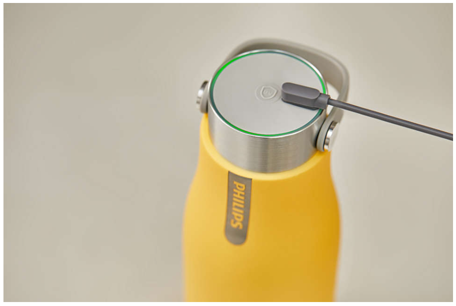 Philips GoZero Smart UV-C LED Purification Bottle 590ml - Yellow AWP2788YL