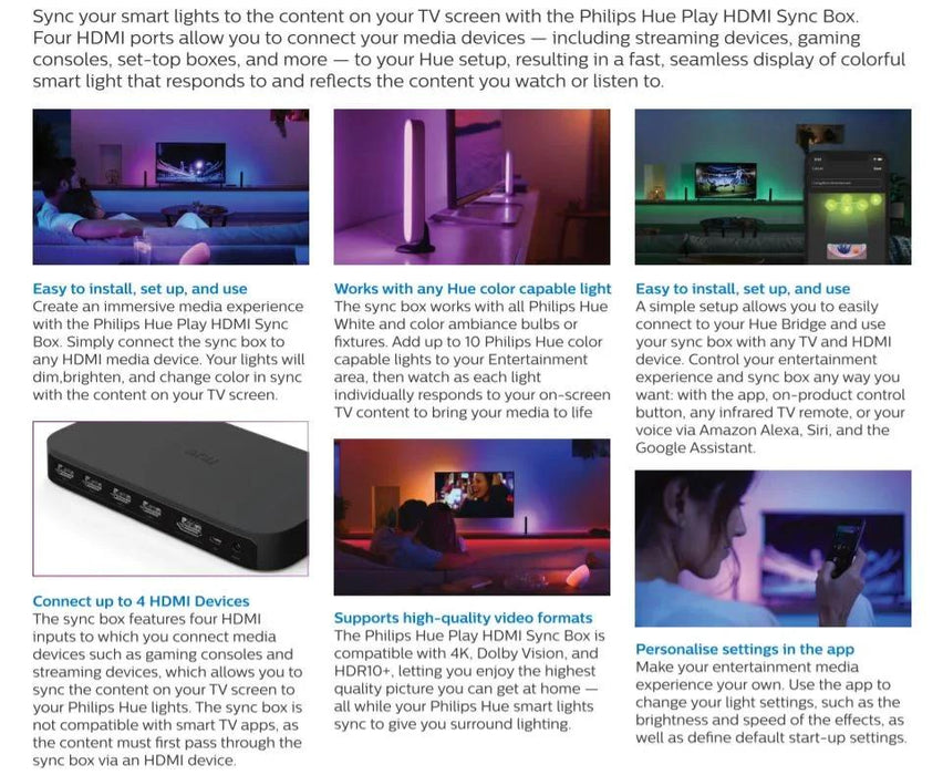 Philips Hue Play HDMI Sync Box HUE275803 - LX2001 - Homewares, Outdoor, Phone Accessories, Cases, Speakers, Headphones + More -
