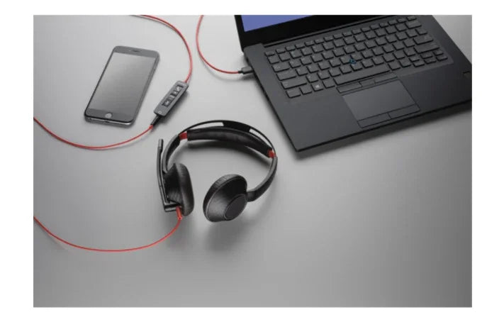 Plantronics Blackwire 5220 Wired Headset - Black 207576-201 - LX2001 - Homewares, Outdoor, Phone Accessories, Cases, Speakers, Headphones + More -