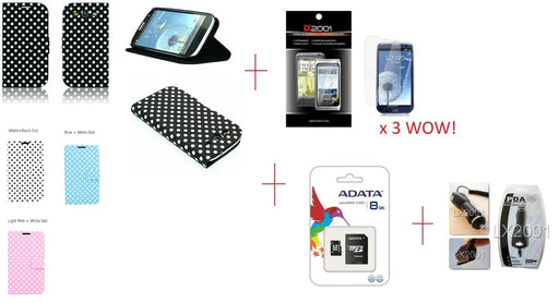 Samsung Galaxy S3 Dot Case 8GB MicroSD Charger - LX2001 - Homewares, Outdoor, Phone Accessories, Cases, Speakers, Headphones + More -