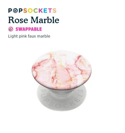 PopSockets Swappable Grips - Rose Marble 842978139227 - LX2001 - Homewares, Outdoor, Phone Accessories, Cases, Speakers, Headphones + More -