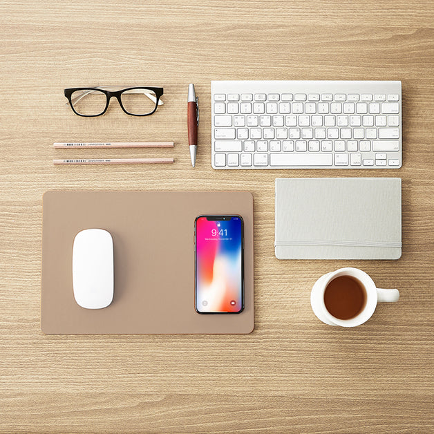 Pout Hands3 Wireless Charging Mouse Pad - Latte Cream POUT-00801LC 8809418160632 - LX2001 - Homewares, Outdoor, Phone Accessories, Cases, Speakers, Headphones + More -