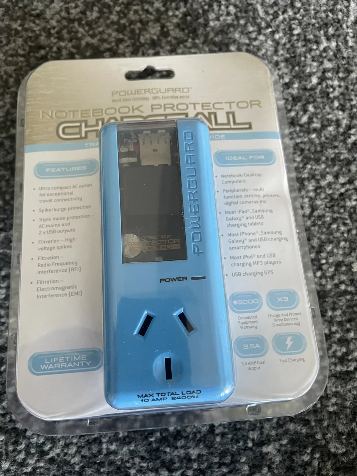 PowerGuard Notebook Protector ChargeAll Surge Protector AC Wall Charge ...