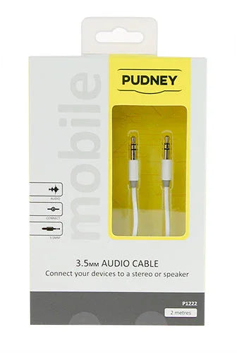 Pudney 3.5MM STEREO PLUG TO 3.5MM 2M P1222 - LX2001 - Homewares, Outdoor, Phone Accessories, Cases, Speakers, Headphones + More -