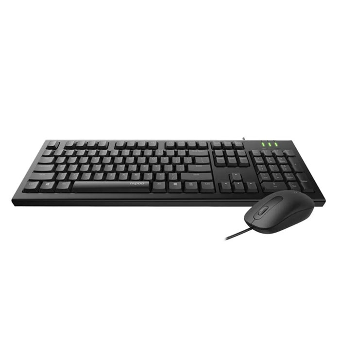 Rapoo Wired USB Mouse & Keyboard Combo - Black X120PRO - LX2001 - Homewares, Outdoor, Phone Accessories, Cases, Speakers, Headphones + More -