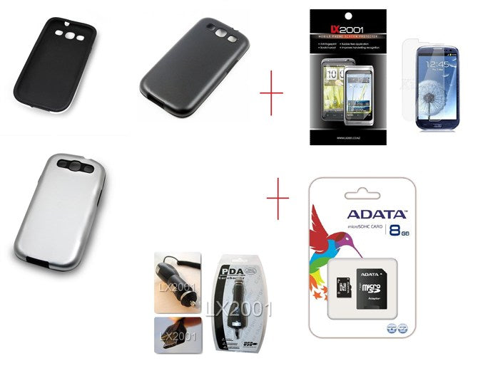 Samsung Galaxy S3 Metal Case 8GB MicroSD Charger