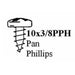 10x3/8" pan phillips head stp screw black - bag of 100 - LX2001 - Homewares, Outdoor, Phone Accessories, Cases, Speakers, Headphones + More -