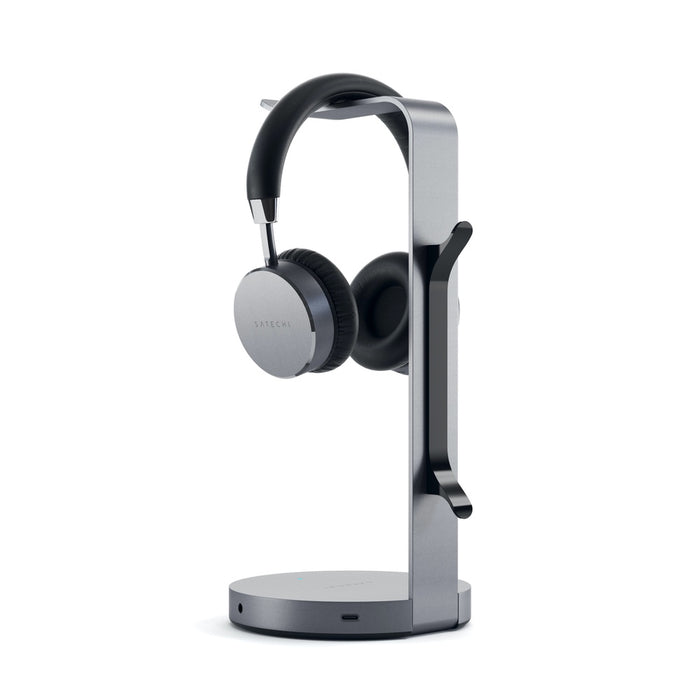 SATECHI Aluminium Headphone Stand Hub - Space Grey ST-UCHSHM 879961008956