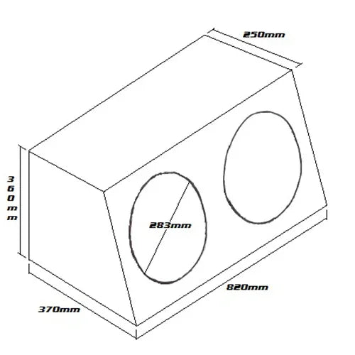 RAPTOR SUBWOOFER BOX FOR 2 x 12" SUB DOUBLE BLACK - LX2001 - Homewares, Outdoor, Phone Accessories, Cases, Speakers, Headphones + More -