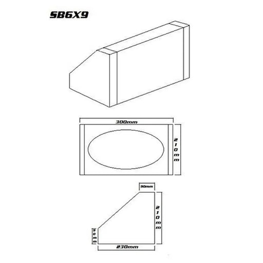 RAPTOR SPEAKER BOX 6 X 9" BLACK / GREY PAIR - LX2001 - Homewares, Outdoor, Phone Accessories, Cases, Speakers, Headphones + More -