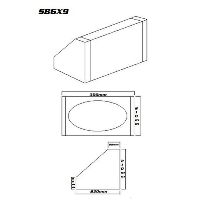 RAPTOR SPEAKER BOX 6 X 9" BLACK / GREY PAIR - LX2001 - Homewares, Outdoor, Phone Accessories, Cases, Speakers, Headphones + More -