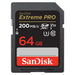 Sandisk Extreme Pro Sdxc 64Gb Up To R200Mb/S W90Mb/S Sd Card Uhs-I V30 - LX2001 - Homewares, Outdoor, Phone Accessories, Cases, Speakers, Headphones + More -