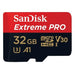 Sandisk Extreme 32GB MicroSD PRO MICRO SD SDHC UP TO 170MB/S CLASS 10 A1 V30 - LX2001 - Homewares, Outdoor, Phone Accessories, Cases, Speakers, Headphones + More -
