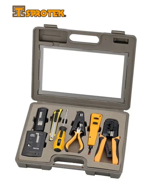 SPROTEK 10 Piece Network	Installation Tool Kit TC-NWK10 - LX2001 - Homewares, Outdoor, Phone Accessories, Cases, Speakers, Headphones + More -