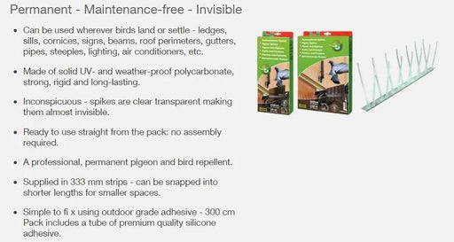 Swissinno Bird Spikes 1720001 - LX2001 - Homewares, Outdoor, Phone Accessories, Cases, Speakers, Headphones + More -