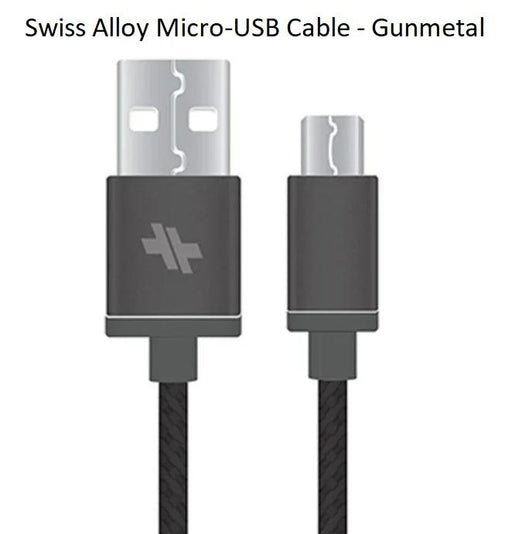 SWISS Alloy Micro-USB Cable - Gunmetal SCMUSBA-M 899188002964 - LX2001 - Homewares, Outdoor, Phone Accessories, Cases, Speakers, Headphones + More -
