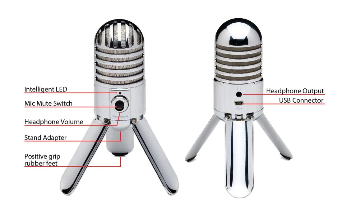 Samson Meteor USB Studio Microphone Mic ESAMTR 809164012733 - LX2001 - Homewares, Outdoor, Phone Accessories, Cases, Speakers, Headphones + More -