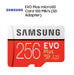 Samsung Evo Plus 256GB Micro SDHC Memory Card with SD Adapter MB-MC256GA/APC - LX2001 - Homewares, Outdoor, Phone Accessories, Cases, Speakers, Headphones + More -
