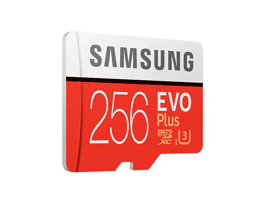 Samsung Evo Plus 256GB Micro SDHC Memory Card with SD Adapter MB-MC256GA/APC - LX2001 - Homewares, Outdoor, Phone Accessories, Cases, Speakers, Headphones + More -