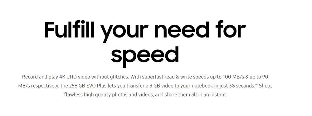 Samsung Evo Plus 256GB Micro SDHC Memory Card with SD Adapter MB-MC256GA/APC - LX2001 - Homewares, Outdoor, Phone Accessories, Cases, Speakers, Headphones + More -