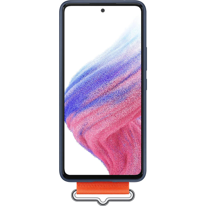 Samsung Galaxy A53 5G 6.5" Silicone Cover Case w/ Strap - Navy - LX2001 - Homewares, Outdoor, Phone Accessories, Cases, Speakers, Headphones + More -