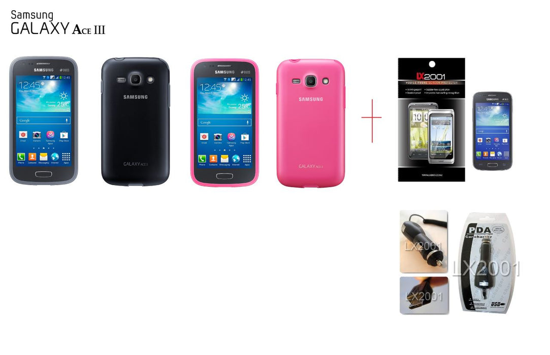 Samsung Galaxy Ace 3 Protective Case + Car Charger