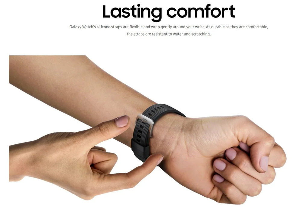 Samsung Galaxy Gear S4 Watch 46mm Silicone Band - Blue ET-YSU80MLEGWW - LX2001 - Homewares, Outdoor, Phone Accessories, Cases, Speakers, Headphones + More -