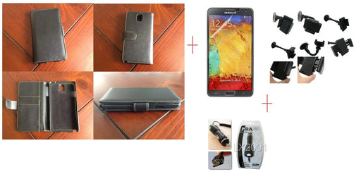 Samsung Galaxy Note 3 Leather Case Car Charger Kit - LX2001 - Homewares, Outdoor, Phone Accessories, Cases, Speakers, Headphones + More -